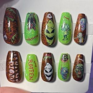 Zombie press on nails